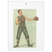 Boxer met Long Green Trunks Klembord (Achterkant)