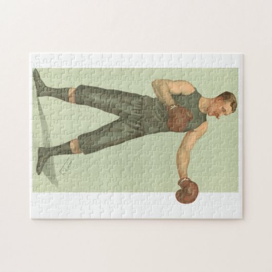  Boxer met Long Green Trunks Legpuzzel (Horizontaal)