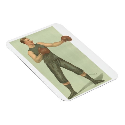  Boxer met Long Green Trunks Magneet (Rechterzijde)