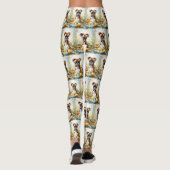 Boxer met Pasen Eieren Vakantie Leggings (Achterkant)