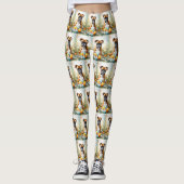 Boxer met Pasen Eieren Vakantie Leggings (Voorkant)