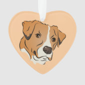 Boxer Mix Graphic Dog Portret Ornament (voorkant)