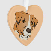 Boxer Mix Graphic Dog Portret Ornament (voorkant)