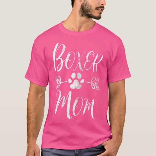 Boxer Moeder Boxer Hond Liefhebber Eigenaar Grappi T-shirt (Voorkant)