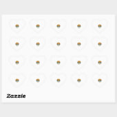 Boxer Moeder Hond Retro Zonsondergang Pootafdrukke Hart Sticker (Vel)