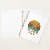 Boxer Moeder Hond Retro Zonsondergang Pootafdrukke Planner (Display)