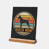 Boxer Moeder Retro Zonsondergang Hond Acryl Bord (Hoek)