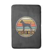 Boxer Moeder Retro Zonsondergang Hond Badmat (Voorkant Verticaal)