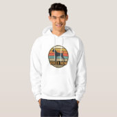 Boxer Moeder Retro Zonsondergang Hond Hoodie (Voorkant volledig)
