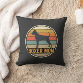 Boxer Moeder Retro Zonsondergang Hond Kussen (Deken)