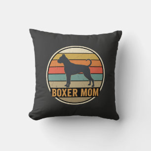 Boxer Moeder Retro Zonsondergang Hond Kussen