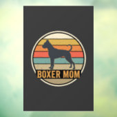 Boxer Moeder Retro Zonsondergang Hond Raamsticker (Vel 3)
