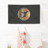 Boxer Moeder Retro Zonsondergang Hond Spandoek (Insitu)