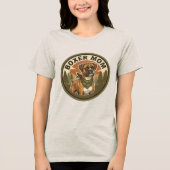 Boxer Moeder Tri-blend T-shirt | Boxer Hond Moeder (Voorkant)