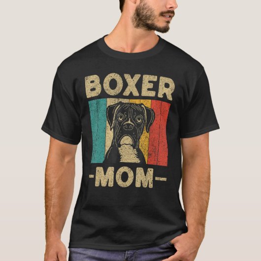 Boxer Mom  Retro Boxer T-shirt (Voorkant)