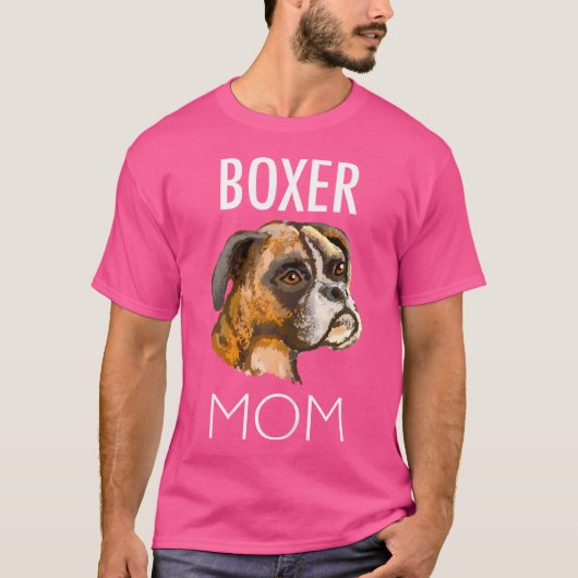 Boxer Mom Tshirt T-shirt T Shirt (Voorkant)