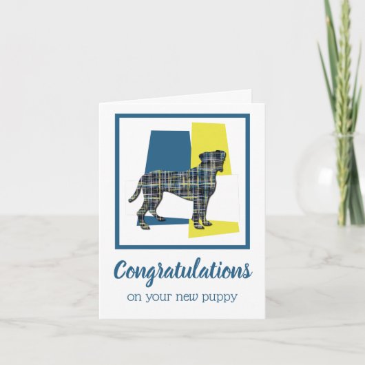 Boxer New Puppy Gefeliciteerd Greep Kaart (Voorkant)