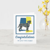 Boxer New Puppy Gefeliciteerd Greep Kaart (Gele Bloem)