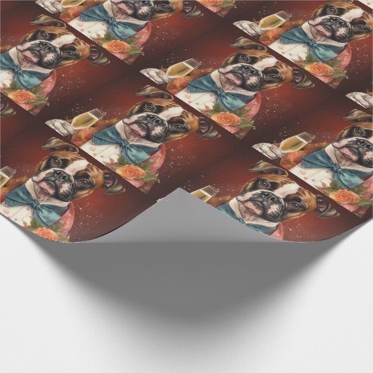 Boxer Nieuwjaar Cadeaupapier (Hoek)