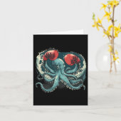 Boxer Octopus Lover Ocean Zee Creature Funny Boxin Kaart (Gele Bloem)