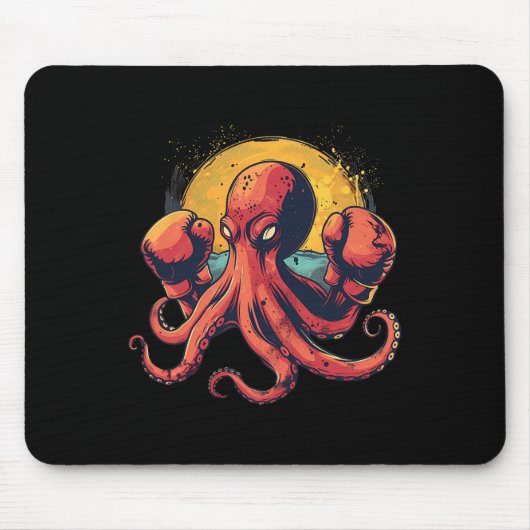Boxer Octopus Lover Ocean Zee Creature Funny Boxin Muismat (Voorkant)