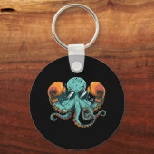 Boxer Octopus Lover Ocean Zee Creature Funny Boxin Sleutelhanger (Voorkant)