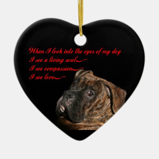 Boxer: Ogen van mijn hond Keramisch Ornament (Voorkant)