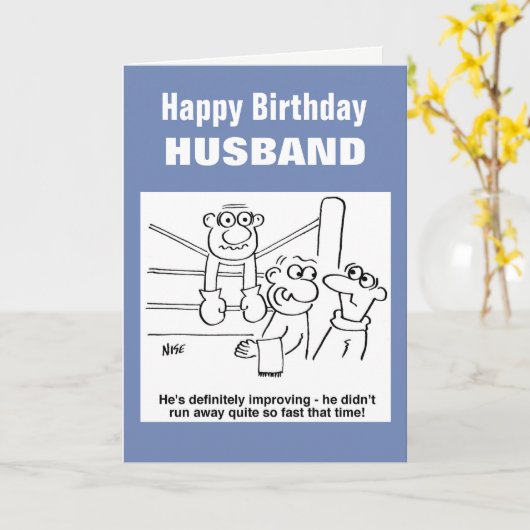 Boxer op de Cartoon Kaart (Gele Bloem)