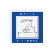 Boxer op een bureau heeft klout op bokshandschoene kaart (Voorkant / Achterkant in situ)