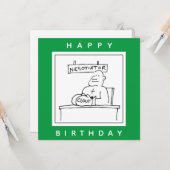 Boxer op een bureau heeft klout op bokshandschoene kaart (Voorkant / Achterkant in situ)