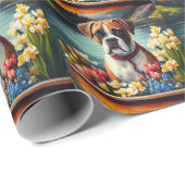 Boxer op een peddel: Een Schilderachtig avontuur Cadeaupapier (Rol Hoek)