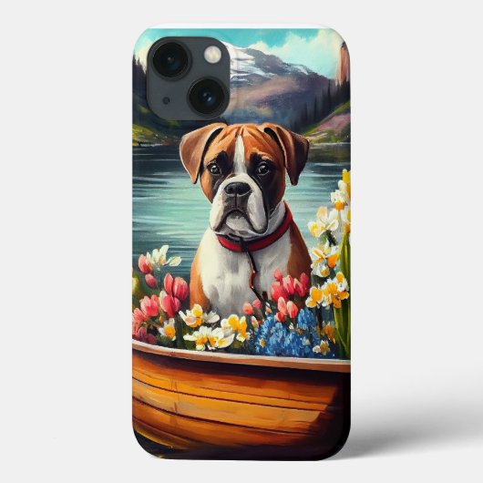 Boxer op een peddel: Een Schilderachtig avontuur Case-Mate iPhone Case (Achterkant)