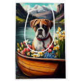 Boxer op een peddel: Een Schilderachtig avontuur Medium Cadeauzakje (Voorkant)