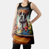 Boxer op een peddel: Een Schilderachtig avontuur Schort (Insitu)