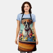 Boxer op een peddel: Een Schilderachtig avontuur Schort (Gedragen)