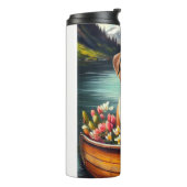 Boxer op een peddel: Een Schilderachtig avontuur Thermosbeker (Gedraaid links)