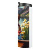 Boxer op een peddel: Een Schilderachtig avontuur Thermosbeker (Geroteerd rechts)