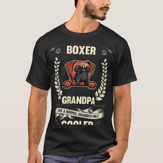 Boxer opa als een normale opa alleen koeler t-shirt (Voorkant)