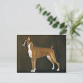 Boxer Original Dog Art Briefkaart (Staand voorkant)