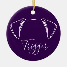 Boxer Ornament (Paw Prints)