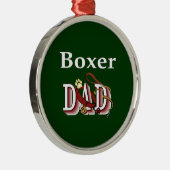 Boxer Pa Metalen Ornament (Rechts)