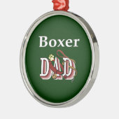 Boxer Pa Metalen Ornament (Links)