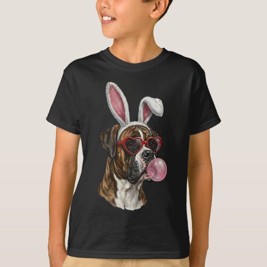 Boxer Paashaas Hondenliefhebber T-shirt (Voorkant)