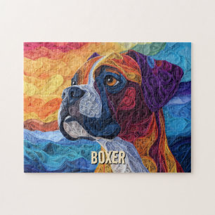 Boxer Paper Quilling Art Dog Portret Legpuzzel