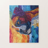 Boxer Paper Quilling Art Dog Portret Legpuzzel (Verticaal)