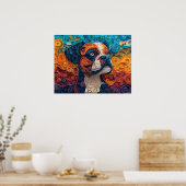 Boxer Paper Quilling Art Dog Portret Poster (Keuken)