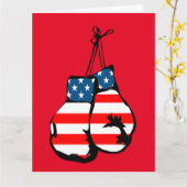 BOXER PATRIOTIC BIRTHDAY KAART (Gele Bloem)