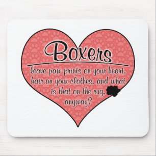 Boxer Paw Prints Dog Humor Muismat
