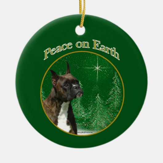 Boxer Peace Keramisch Ornament (Voorkant)