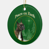 Boxer Peace Keramisch Ornament (Links)